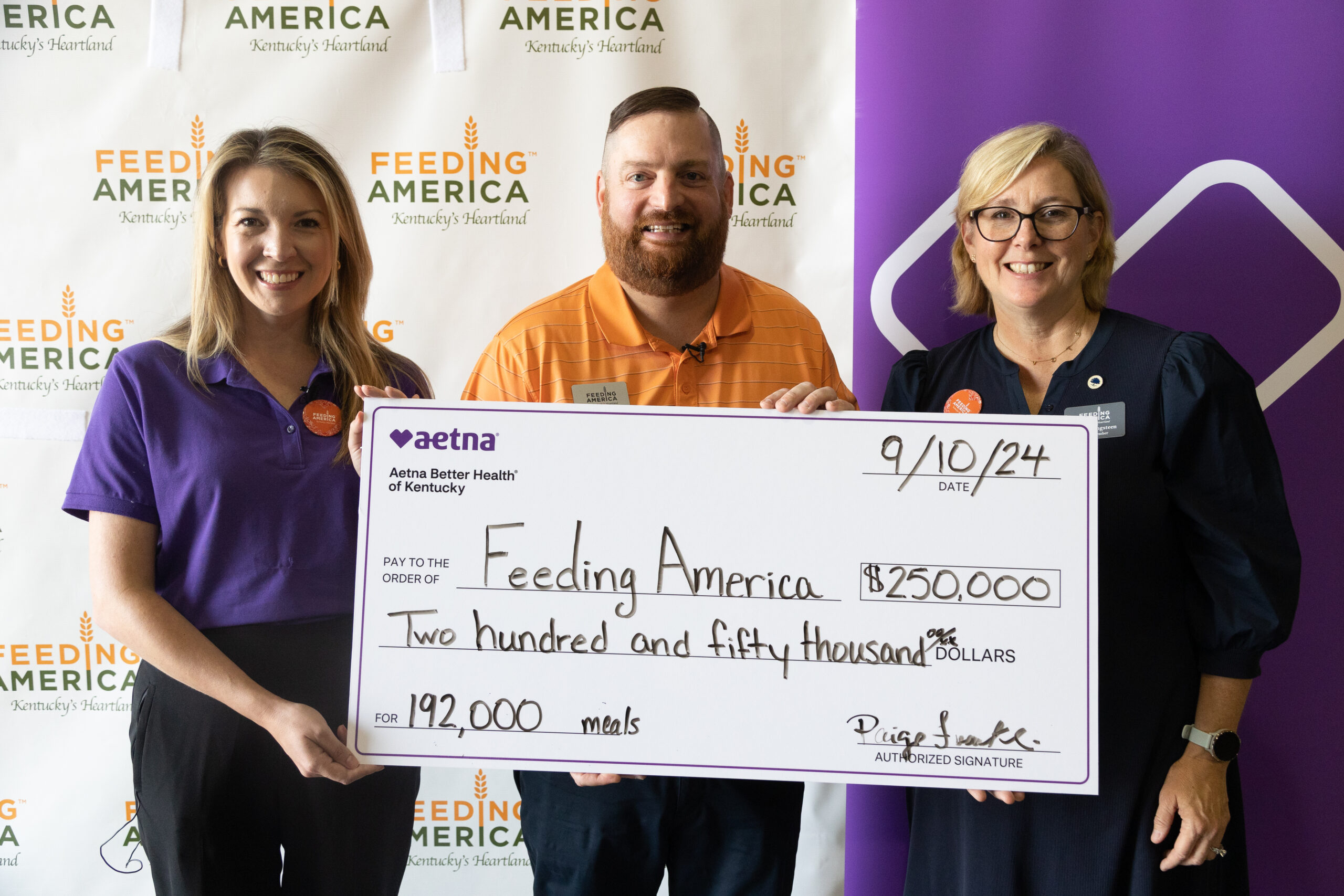 Aetna Better Health of Kentucky enters $250,000 partnership with FAKH on Hunger Action Day